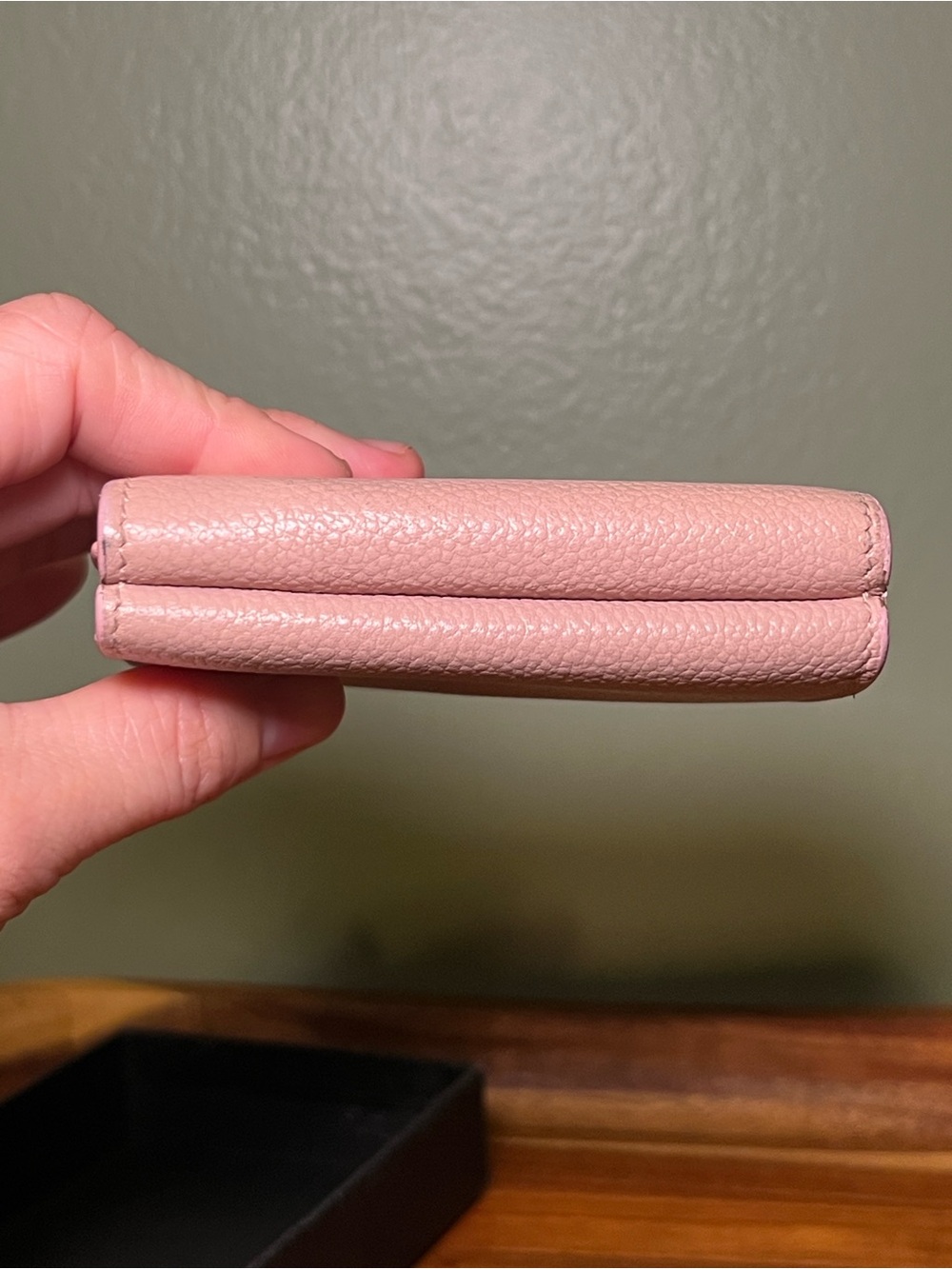 Saint Laurent Pink Pebbled Leather Tri-Fold Wallet with Box - Picture 8 of 14